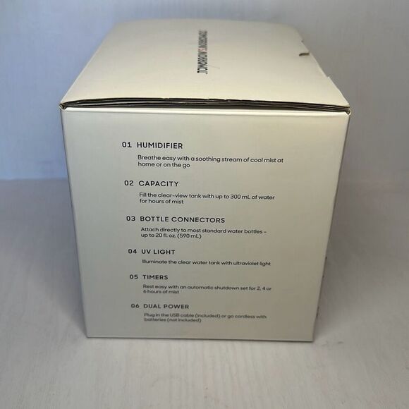 Sharper Image Travel Humidifier Cool Mist UV Light Portable - Picture 2 of 9